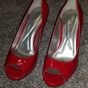 andrew geller Red Peep toe size 9.5